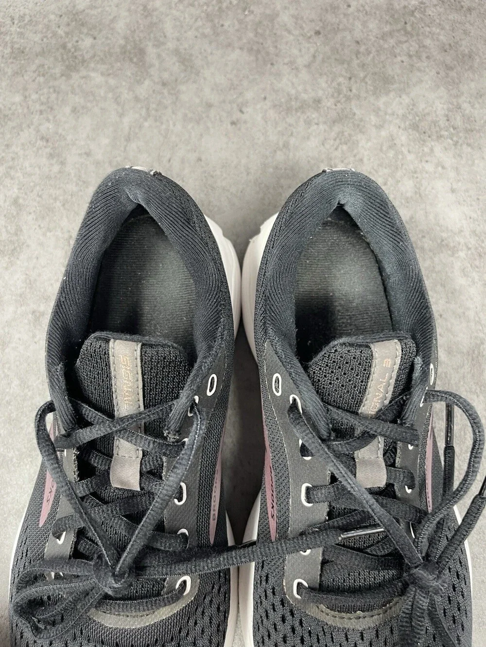 Brooks Signal 3 Black Pink Size 8 Womens Running Walking Athletic Shoes Sneakers